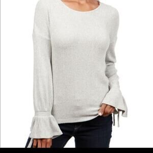 Lucky Brand Bell Sleeve w/ Ties Sweat…